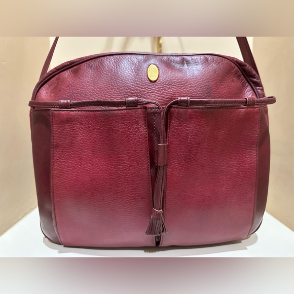 Cartier Bourdeax Pebbled Leather Large Crossbody Bag - Picture 2 of 10